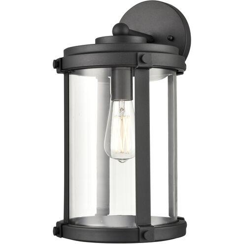 Pennfield 1 Light 16.8 inch Textured Black Outdoor Wall Sconce